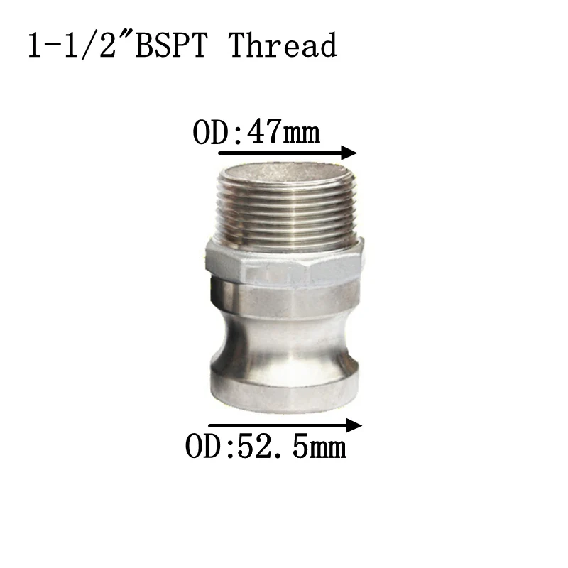NO5 1/" 3/4" " 1-1/4" 1-1/" с британской конической трубной наружной резьбой Camlock 304 нержавеющая сталь F Тип поворотный проходной фитинг насос адаптер для Homebrew - Цвет: NO5