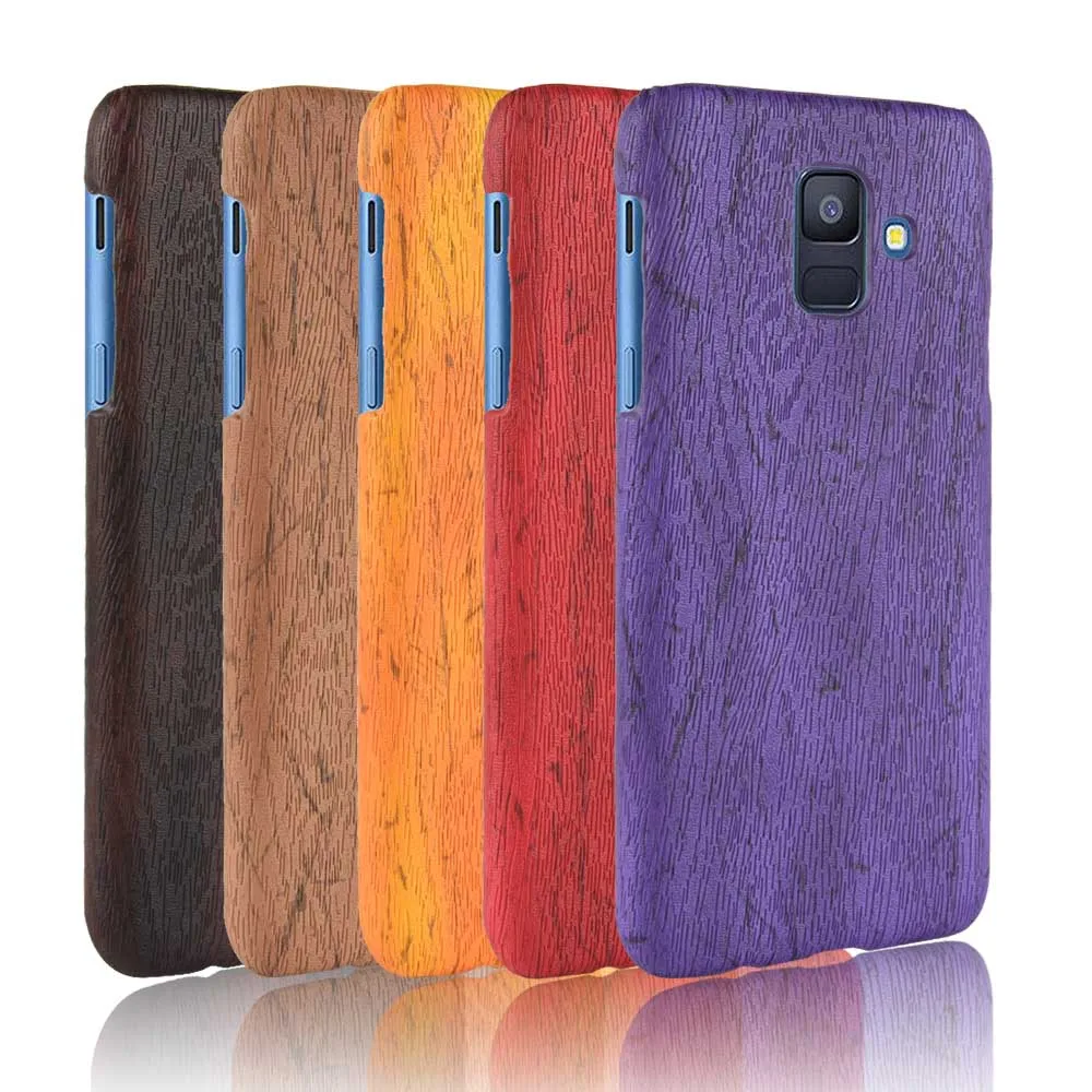 

SUBIN New phoneCase For Samsung galaxy A6 2018 Retro wood grain Mobile phone Back Cover Phone Protective Case for SM a6