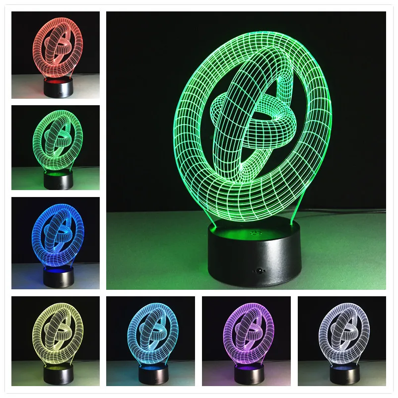 Современное новое поколение удивительная 3d Светодиодная лампа настольная