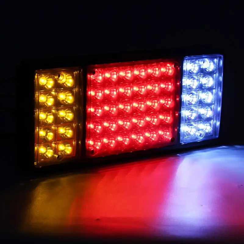 

1Pair LED Car Rear Tail Lights Stop Turn Signal Lamp for 12V 24V Trailer Caravan Truck Lorry