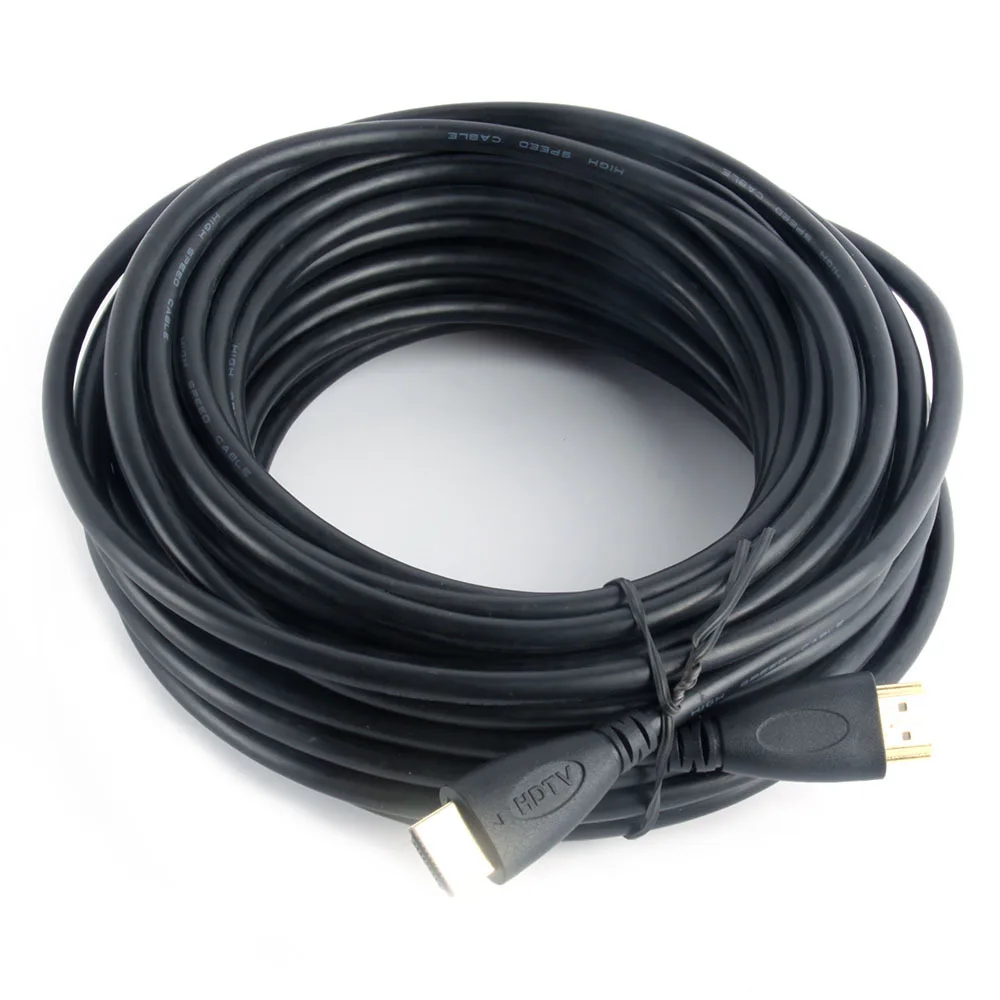 15 м 50Ft Золотой HDMI к кабель аудио визуальное соединение свинца V1.4 1080P 480i 480 p 720 1080i HDTV