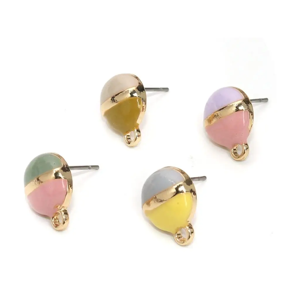 Doreen Box цинковый сплав эмаль серьги гвоздики круглые красочные милые ювелирные