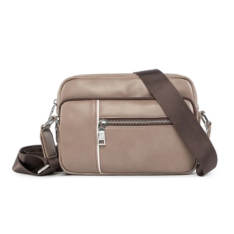 Men's Small Satchels Bag 2018 Fashion Leisure Leather Messenger For Men Brown PU Side Bags Mens Travel Shoulder |