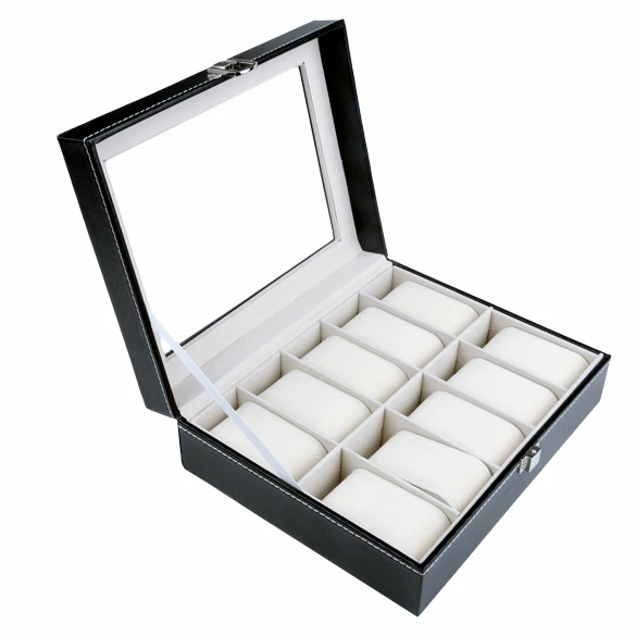IMC Leather Watch Case Jewelry Display Collection Storage Organizer Box Holder Caixa De Relogios us | Наручные часы