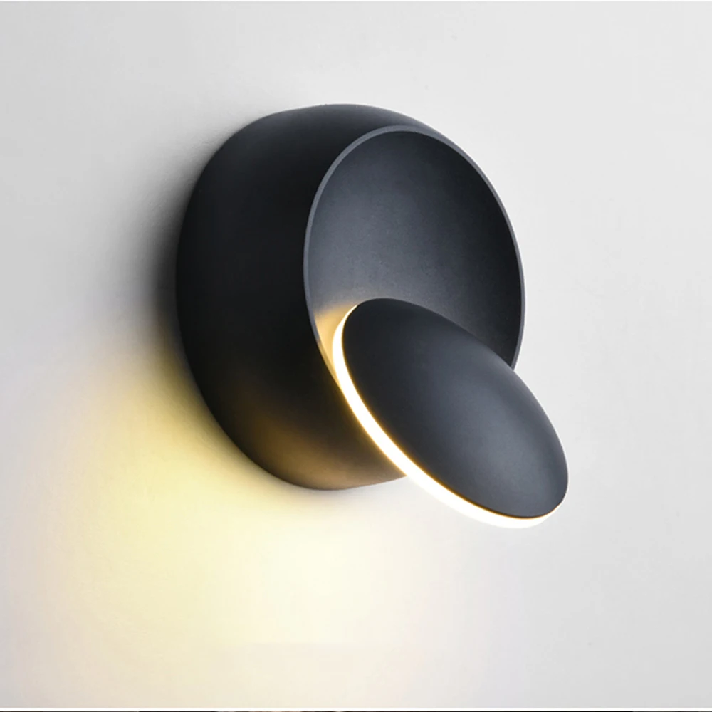 Современная светодиодный ативная светодиодная настенная лампа с вращением на 360