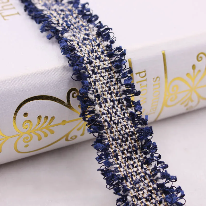 1 yard Vintage Gold Nylon Embroidered Tassels Lace Trim Ribbon Fabric Handmade DIY Costume Dress Sewing Supplies Craft 3cm wide | Дом и сад