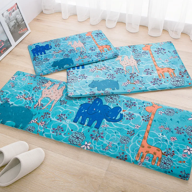 Нескользящий моющийся коврик для входной двери из полиэстера и резины напольный