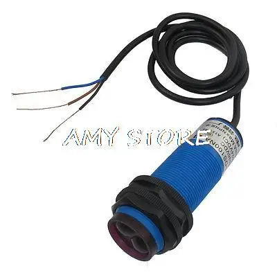 

DC 3 Wire 6-36V NPN NO IR Photoelectric Sensor Switch 3-120cm E30-DS100NA