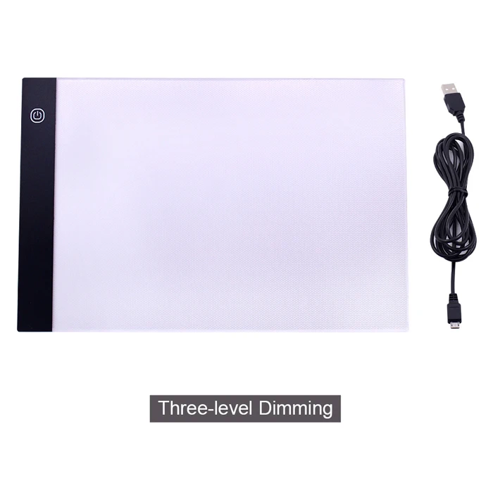 Three-level Dimming CHIPAL, цифровой планшет, A4, светодиодный светильник для рисования, коробка для отслеживания, копировальная доска, графическая художественная живопись, Настольная панель, трехуровневая панель с затемнением - Цвет: Three-level Dimming