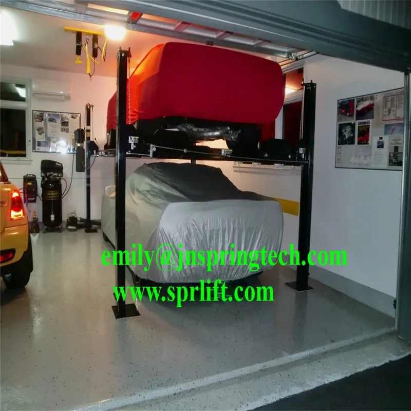 Четырехколонный гидравлический 2-уровневый парковочный автомобиль Лифт гараж