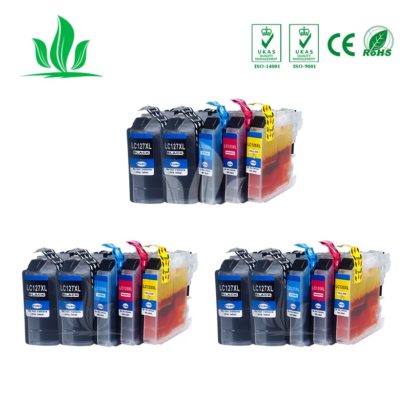 15 X совместимый чернильный картридж LC123 LC127 LC125 для Brother DCP-J4110DW J132W J152W J552DW J752DW