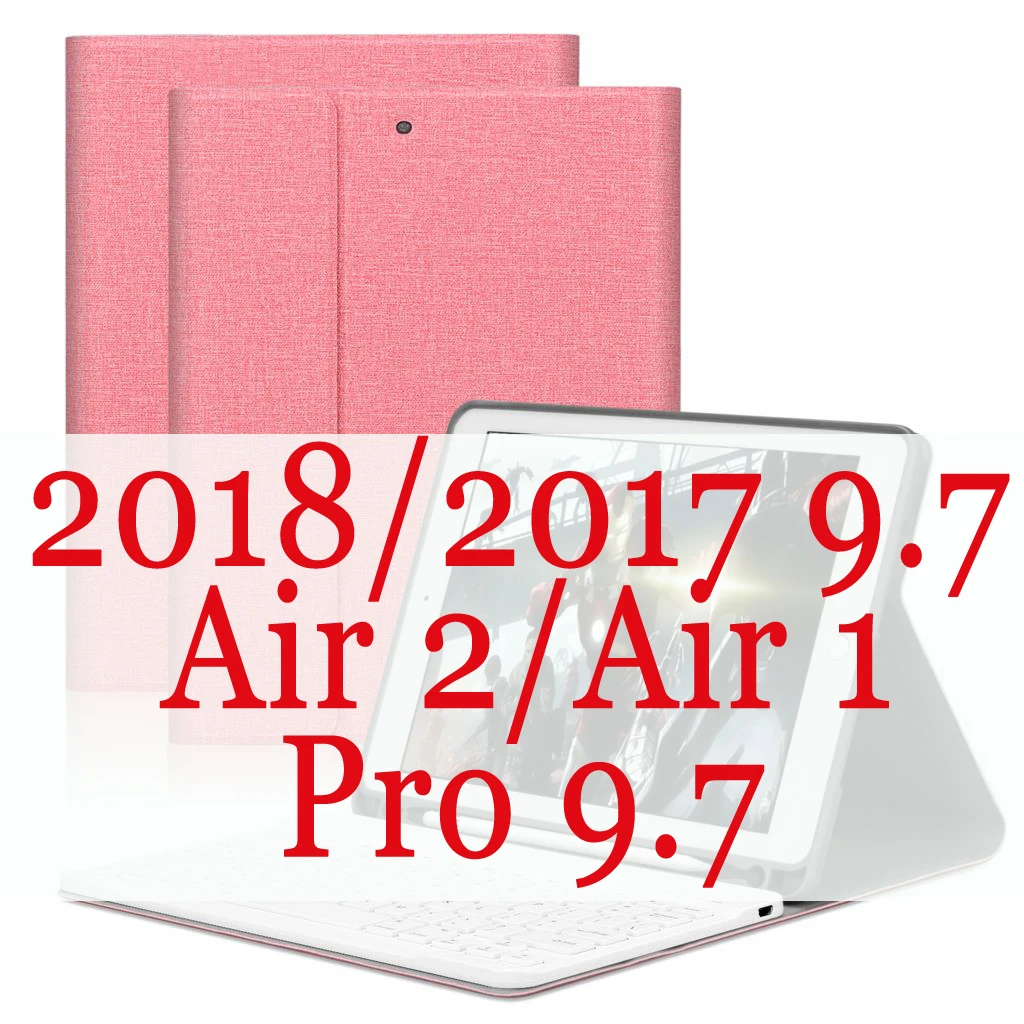 Pink 9.7 Чехол с Bluetooth клавиатурой и карандашом для iPad Air 2 Air 1 9,7 Pro 9,7 чехол Магнитный умный чехол - Цвет: Pink 9.7