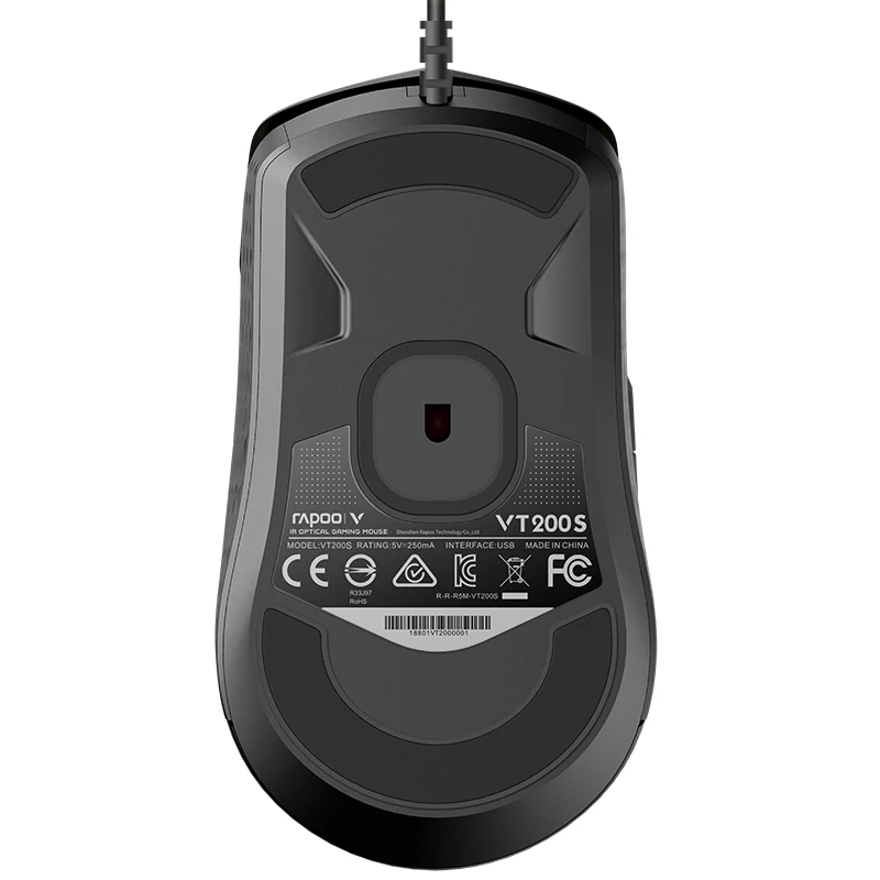 Проводная игровая мышь Rapoo 16000DPI 400IPS ИК оптический датчик настраиваемый чип VT RGB