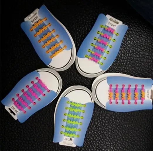 Модные светящиеся силиконовые любовное письмо шнурки Многоцветный Упругой