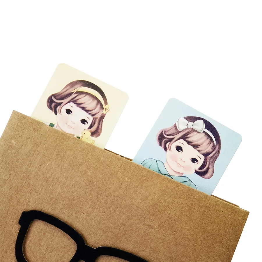 

29pcs/lot Different Lovely Girls With Curly Hair European Scenes France Paris Tower Paper Bookmark Vintage Cards Party Gift