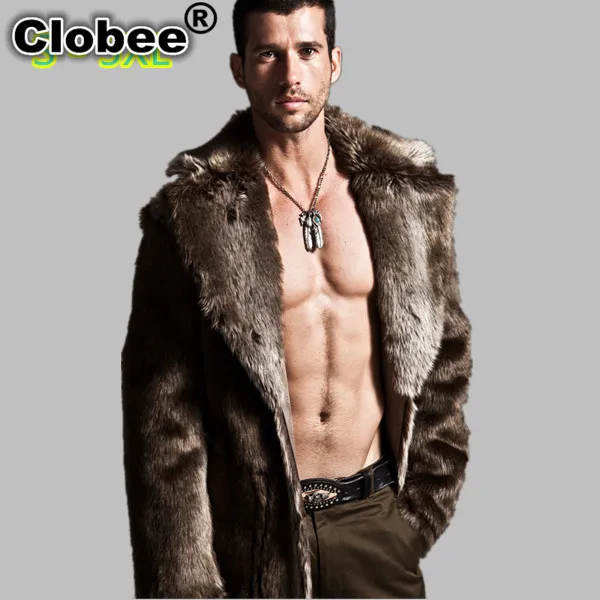 2019 зимнее мужское экологически чистое пальто из искусственного меха куртки