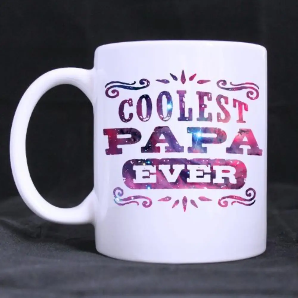 

Coffee Mug - Father's Day Gift "Coolest Papa Ever" Ceramic (11 Oz capacity)