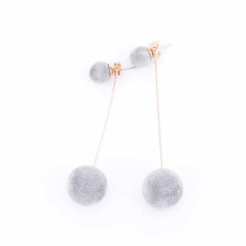 FAMSHIN Boho модные серьги-гвоздики с кристаллами и цветами для женщин, модное ювелирное изделие, золотые, серебряные, простой дизайн, стразы, серьги, ювелирное изделие - Окраска металла: Grey