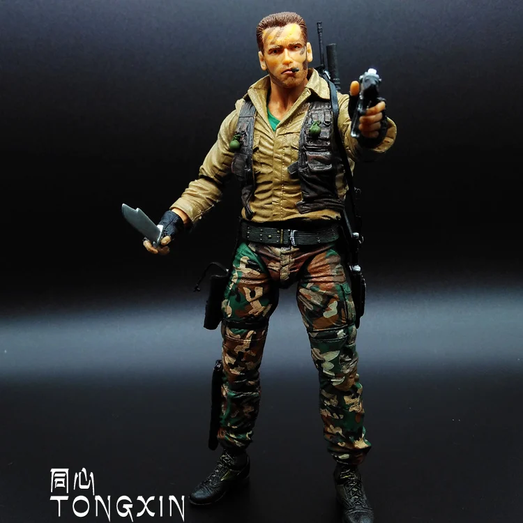 NECA фильм 25th Хищник инопланетянин Арнольд Шварценеггер патруль голландский извлечение голландский Охотник за джунглями 18 см игрушка ПВХ фигурка модель S108