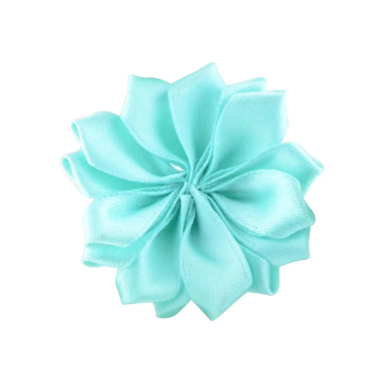 22 Nishine 1," 20 шт./лот 16 Petaled атлас с розочками ленты цветы используются для детей головная повязка для взрослых заколки для волос Diy аксессуары для волос - Цвет: 22