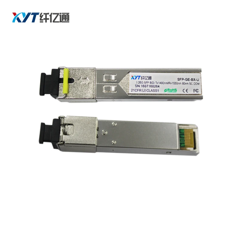 1 пара 155M 1310/1550nm SC соединитель волоконно-оптический SFP приемопередатчик 60 км 80 с DDM