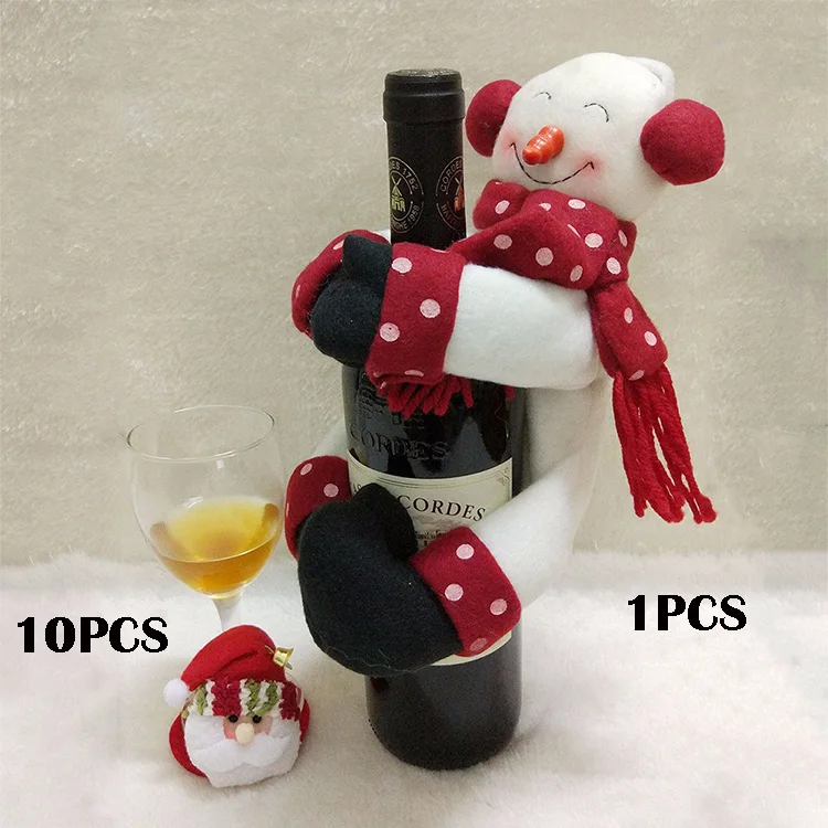Collocation 6 Natal handmade10 шт/партия рождественские украшения для дома Рождественская вечеринка Navidad Decoracion милые подставки под стаканчик Санта Клауса - Цвет: Collocation 6