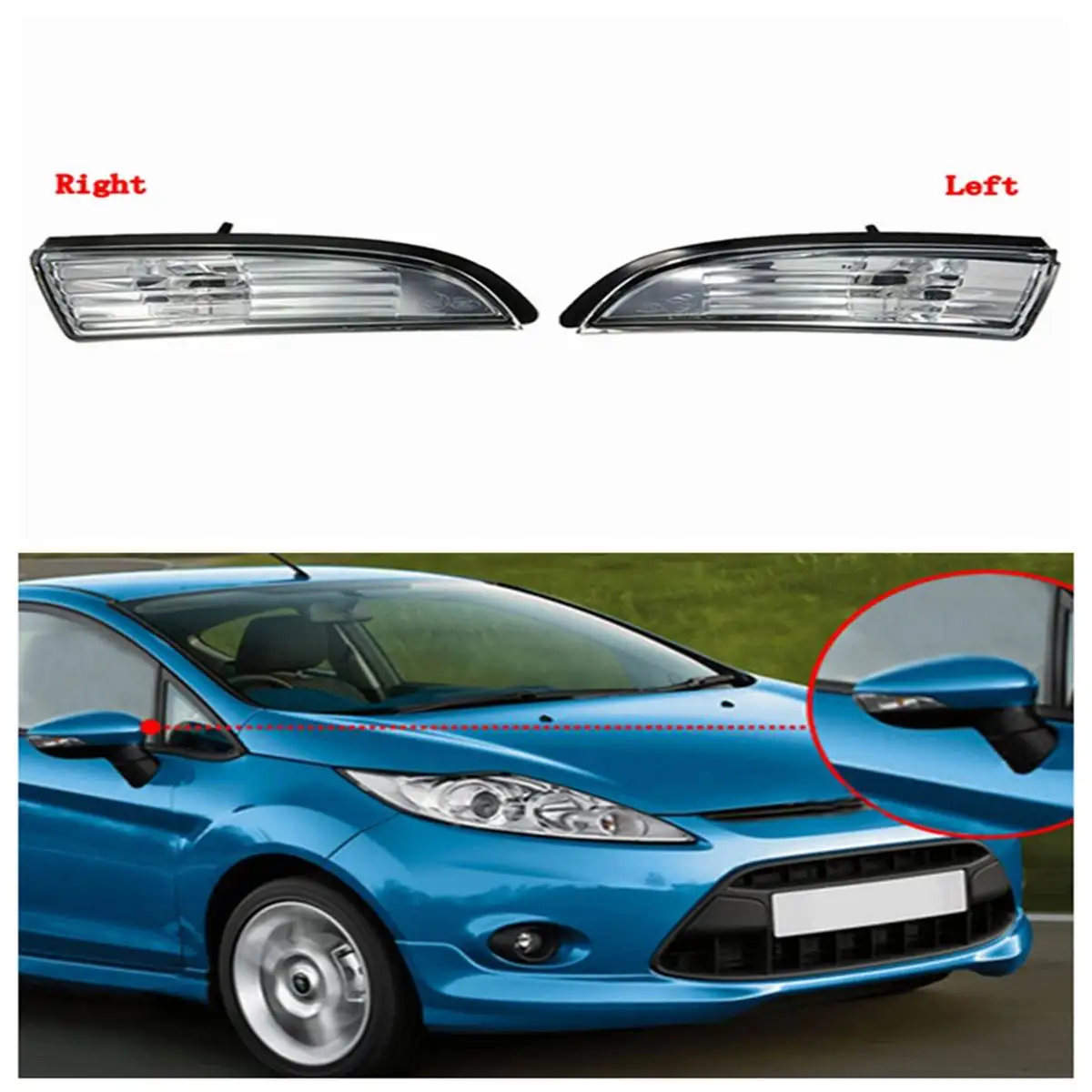 Индикатор для зеркала левого/правого бокового крыла чехол для Ford/Fiesta MK8 2008 2009 2010 2011 2012 2013