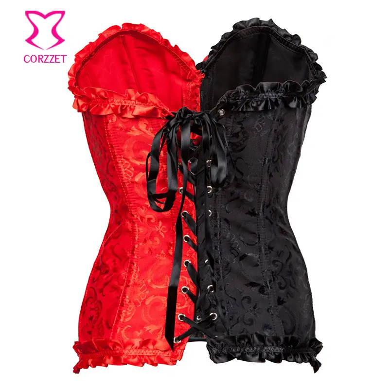 Женский корсет Dobby черный и красный корсет|corset brocade|corset outfitscorset gothic |