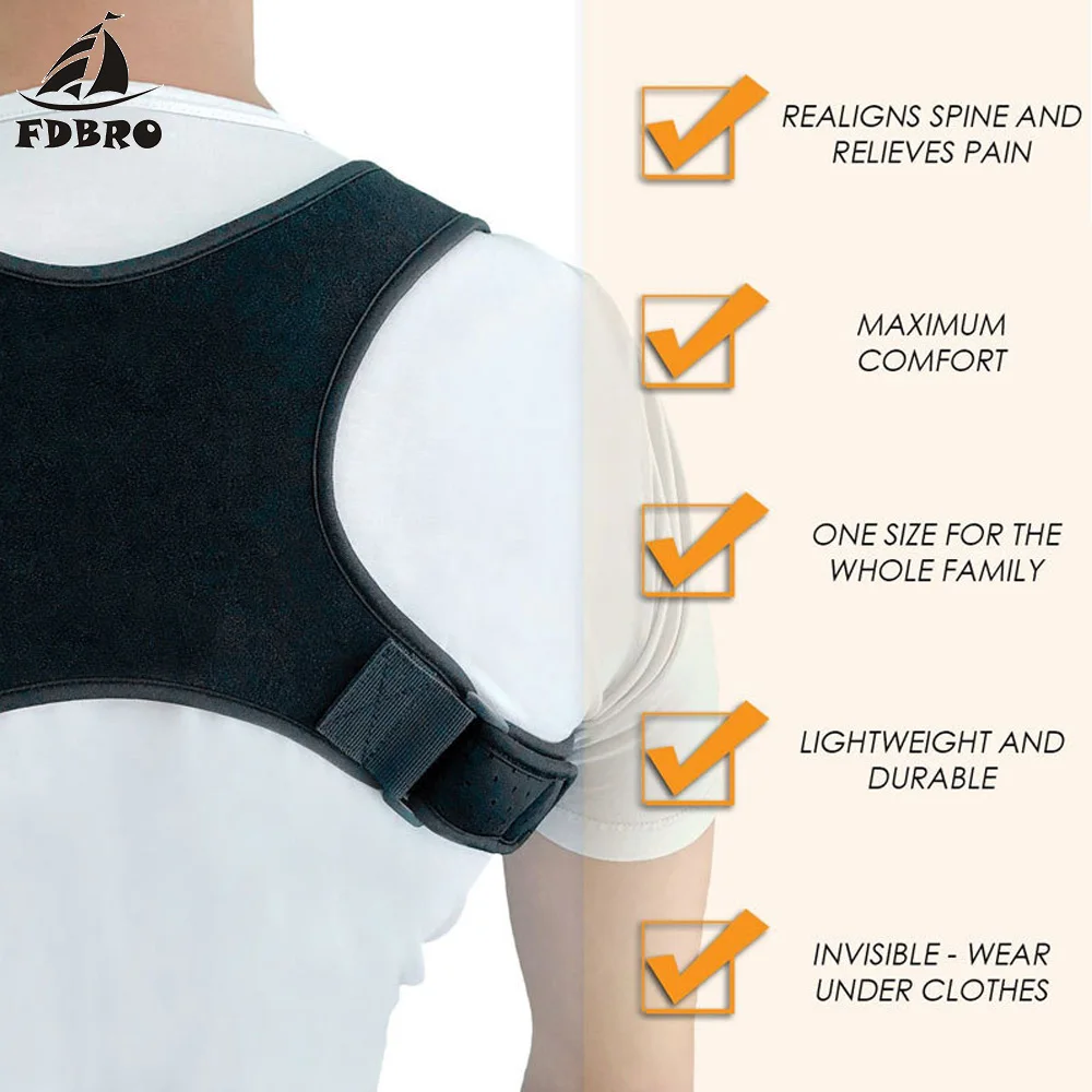 FDBRO Корректор осанки позвоночника Защита спины и плеч коррекция группа Humpback боли