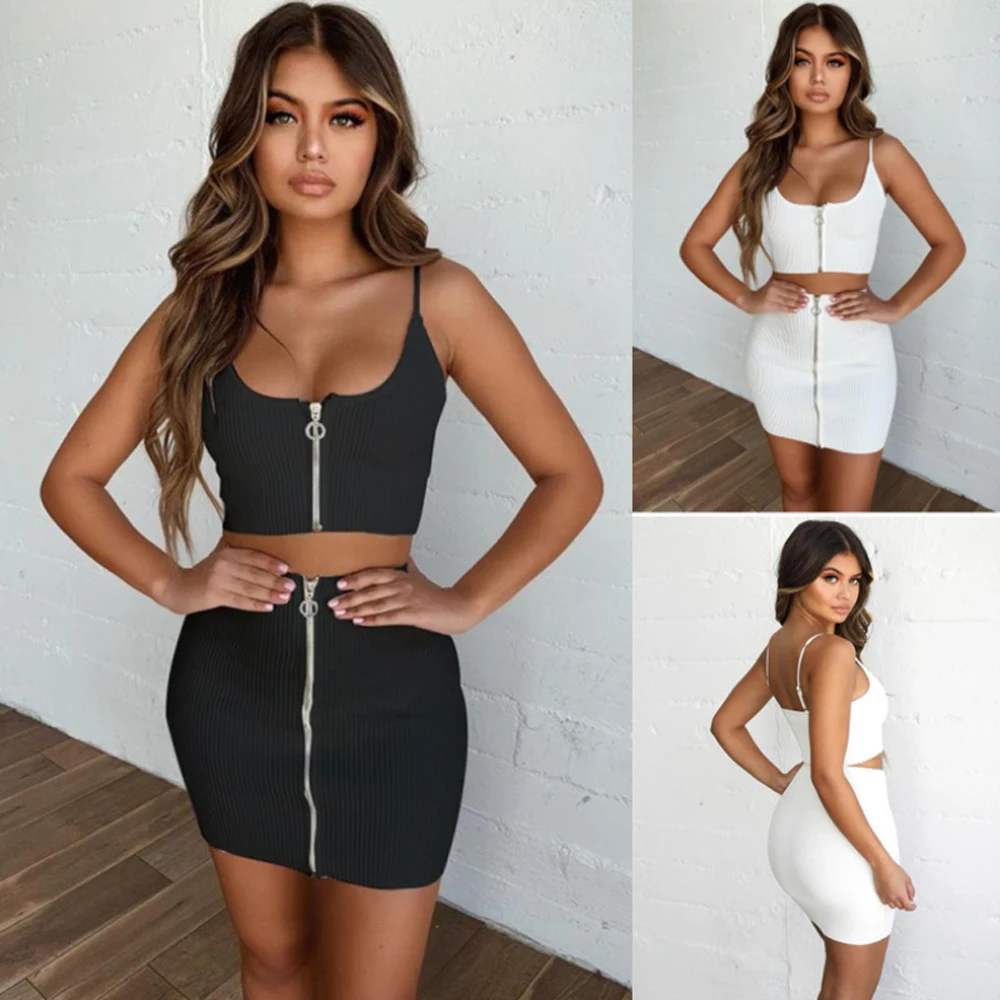 Черный комплект одежды из 2 предметов для женщин модные фестиваль набор