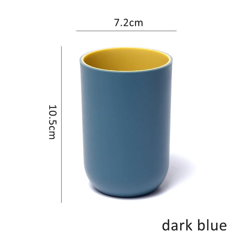 dark blue Зубная кружка 350 мл, аксессуары для дома и ванной комнаты, держатель для щетки, простой дизайн, многофункциональный, материал пп, для мытья зубов, чашки для мытья - Цвет: dark blue