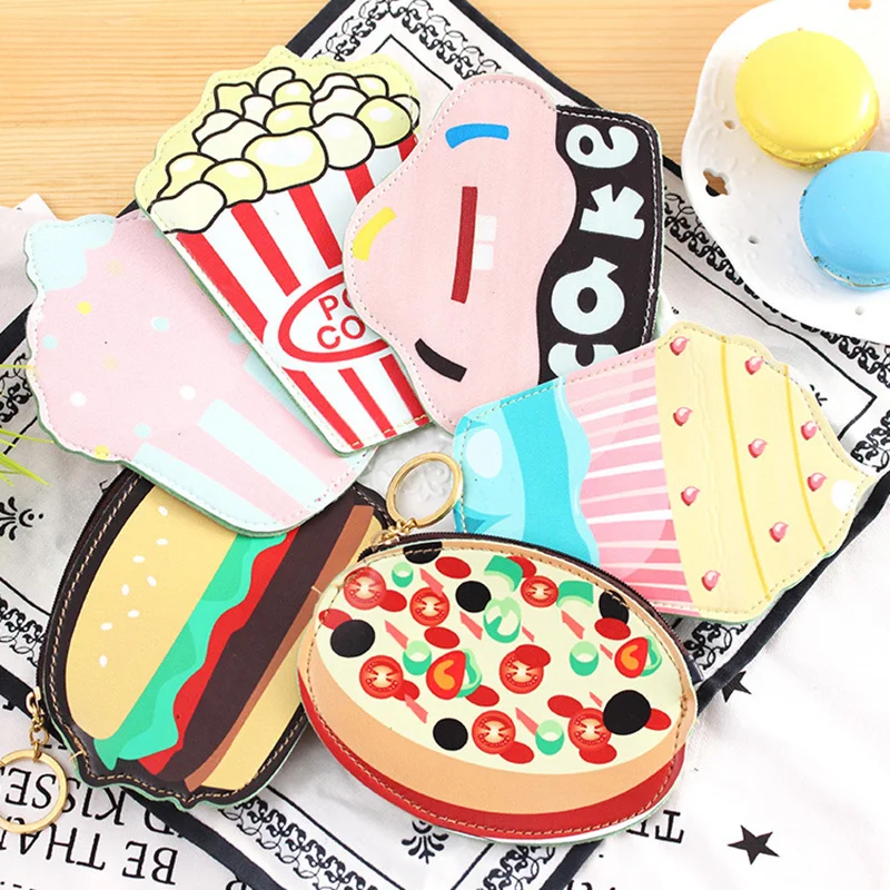Женские кошельки и сумочки с рисунком из мультфильма мороженое Kawaii маленькие