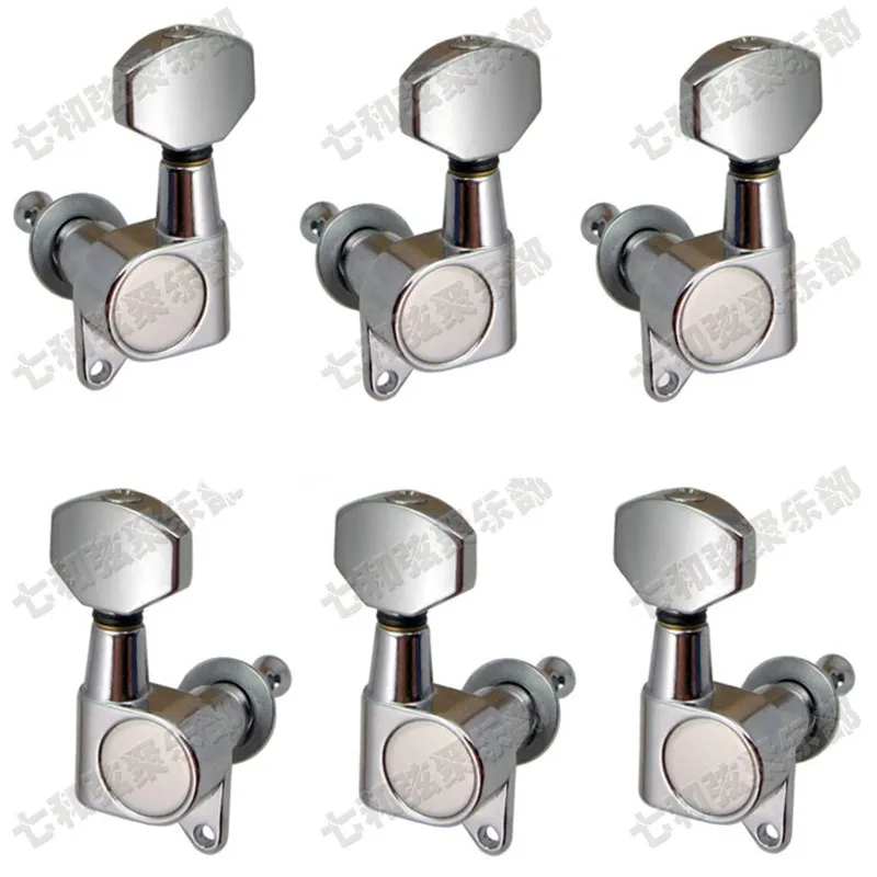 Набор из 3L3R хромированных встроенных гитарных колышков для тюнеров ключей