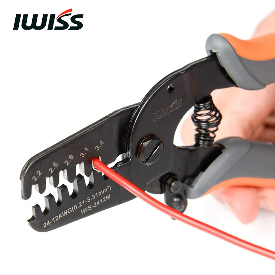 Терминалы IWISS обжимные инструменты IWS-2412M/IWS-2820M для обжимного AWG24-12/AWG28-20 варенья, Molex, Tyco, JST терминалы и разъемы