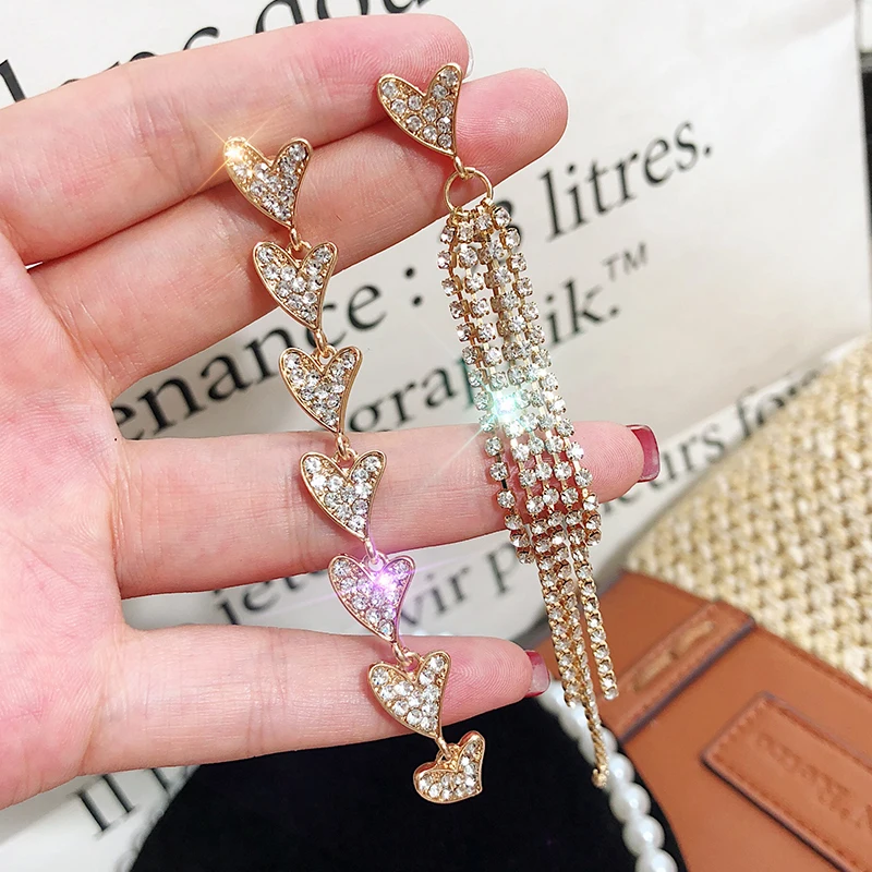 

Лидер продаж 1 пара Женские Элегантные шикарные милые Стразы длинные серьги в виде листьев и цветов подарок