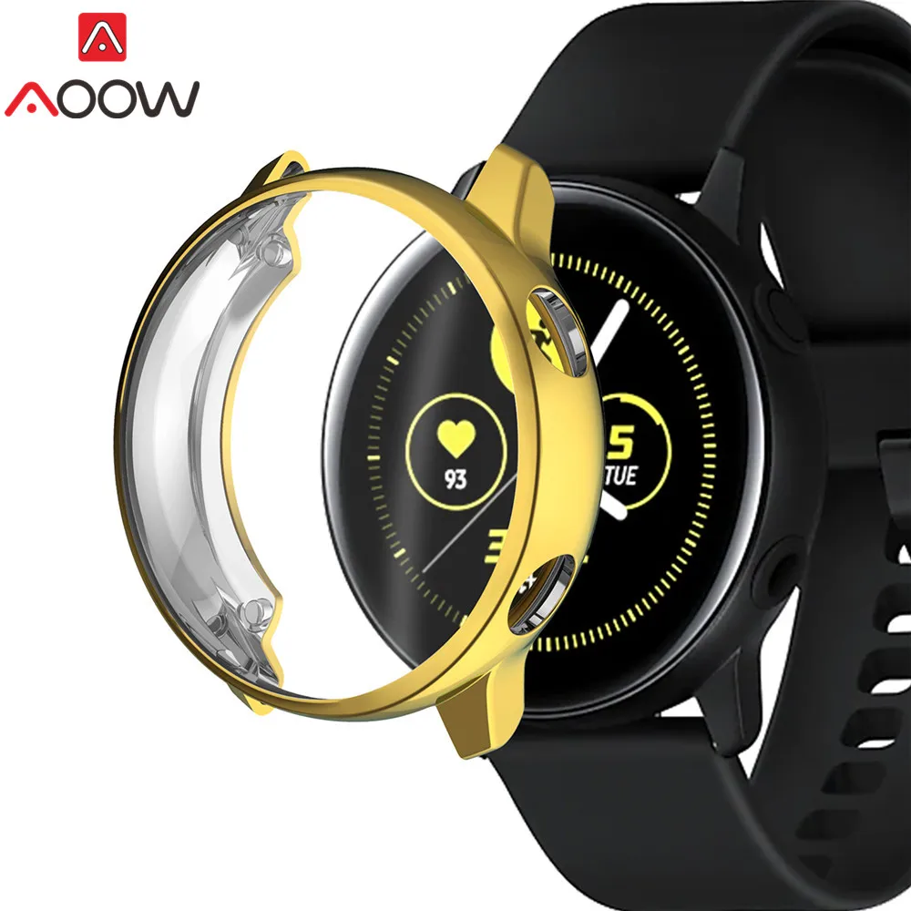 Мягкий защитный чехол для Samsung Galaxy Watch Active тонкий ТПУ с полным покрытием рамка