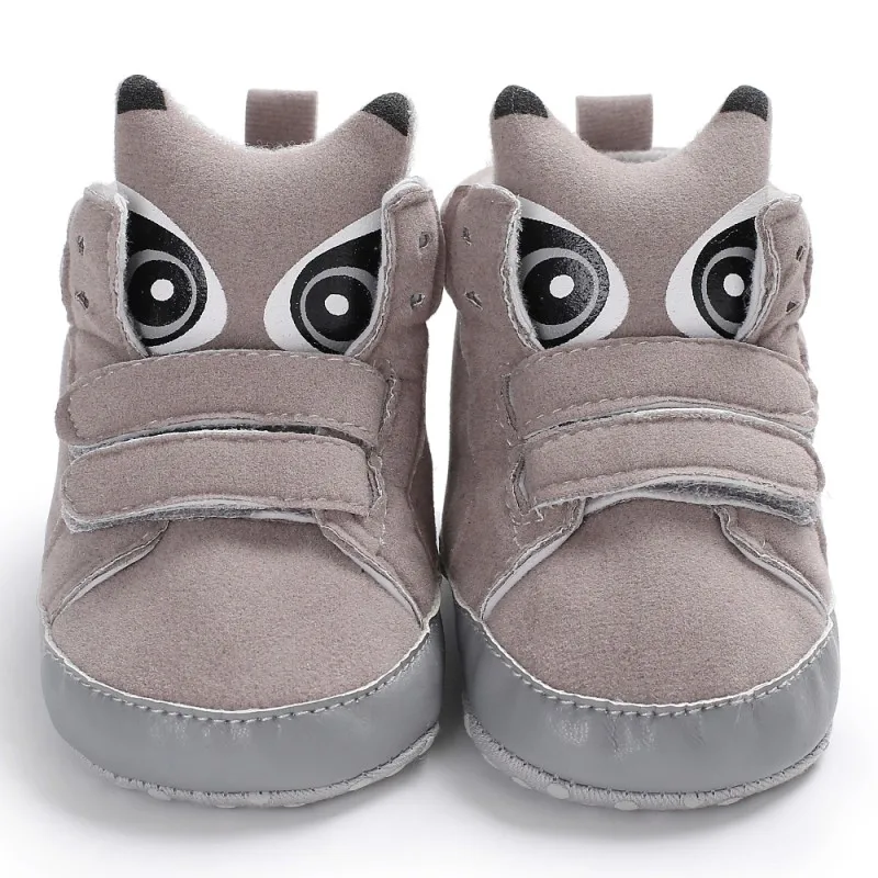 

Winter Cotton Cloth First Walker Autumn Baby Warm Shoes Kid Boys Girls Fox Head Lace Anti-slip Soft Sole Toddler Sneaker
