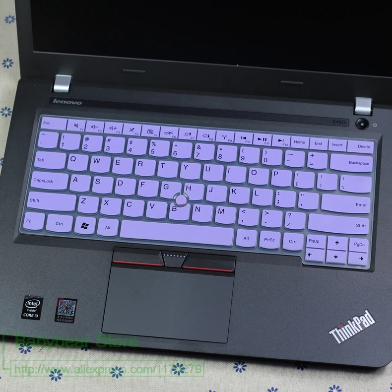 purple Силиконовая для ноутбука Защитная крышка клавиатуры кожного покрова протектор для lenovo Thinkpad E430 E431 E435 E440 X230 T430 E430C E330 E335 S3 - Цвет: purple