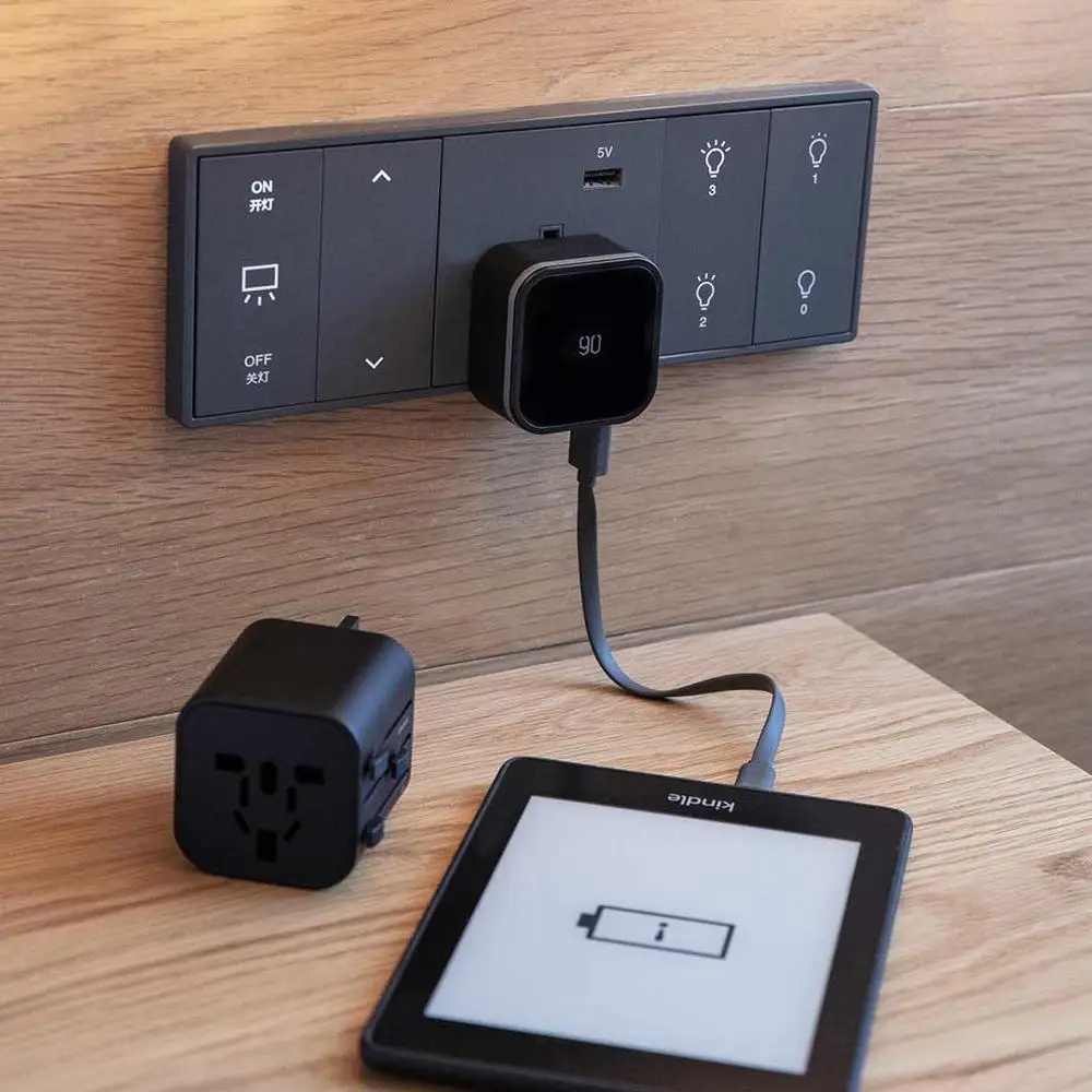 Xiaomi 90 многофункциональный переходник CN/US/AU/EU/DE/UK 100-240 в type-C USB разъем поддержка QC3.0 PD3.0 быстрая зарядка