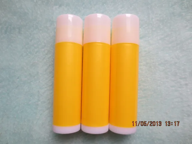 100 шт.-5 мл пустой Губная помада желтый + белый Пластик косметический контейнер DIY