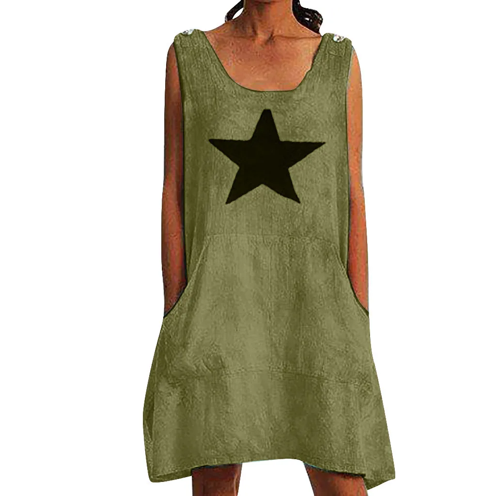 Летние женские модные сексуальные платья без рукавов с принтом для отдыха платье