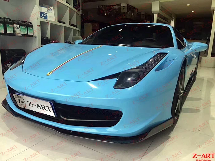 Передняя губа из углеродного волокна Z-ART для Ferrari 458 высококачественный передний
