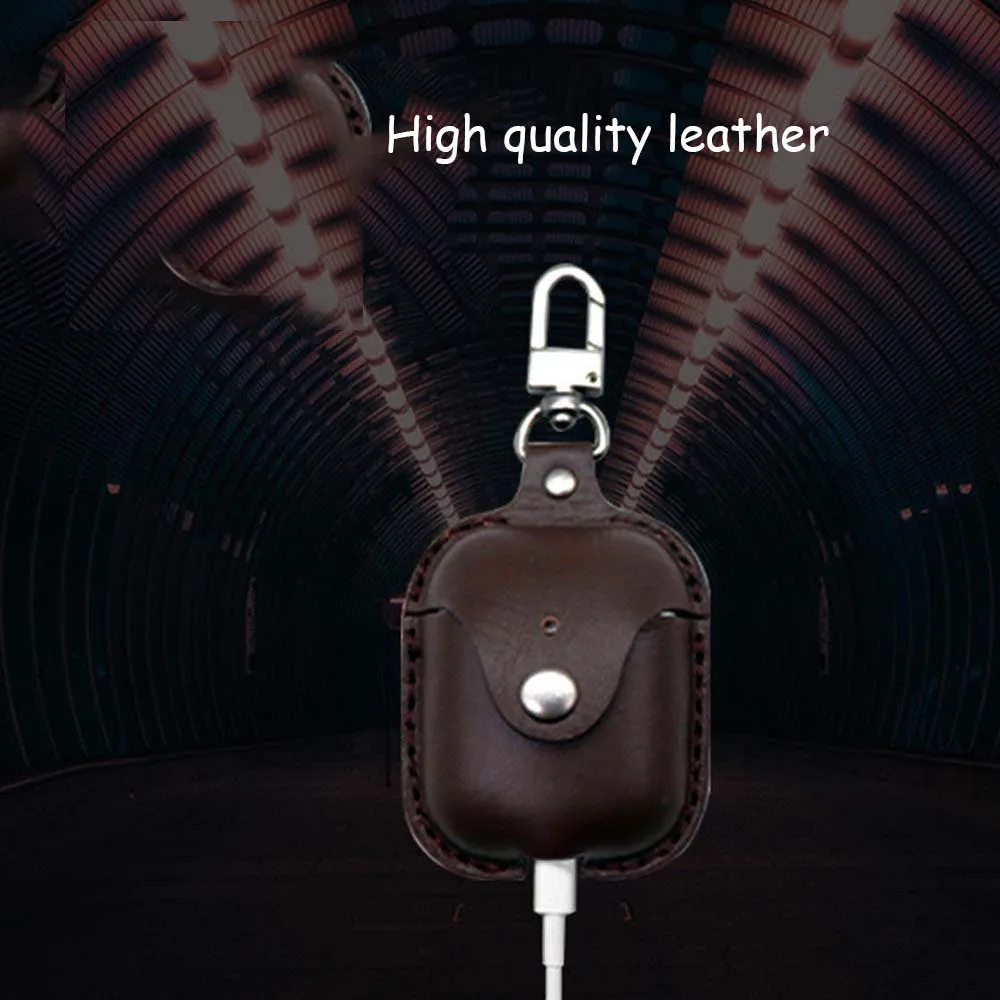 JINSERTA чехол из натуральной кожи для Airpods кожаный ремешок с кнопками чехол для наушников Аксессуары Защитная крышка для wi-fi-модуля