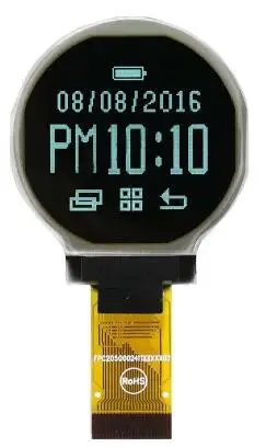 White OLED Maithoga 1,18 дюймов 24PIN белый/желтый/синий круглый OLED экран SSD1327 диск IC 128*128 - Цвет: White OLED