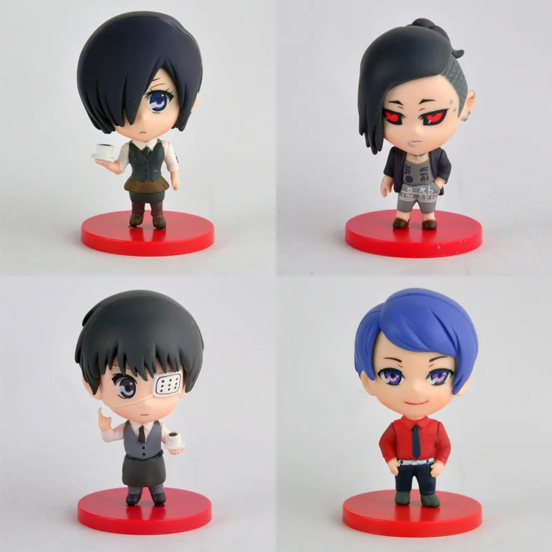 Аниме Tokyo Ghoul Ken Kaneki Kirishima Touka Шу цукияма Uta Q версия ПВХ Фигурки Коллекционная