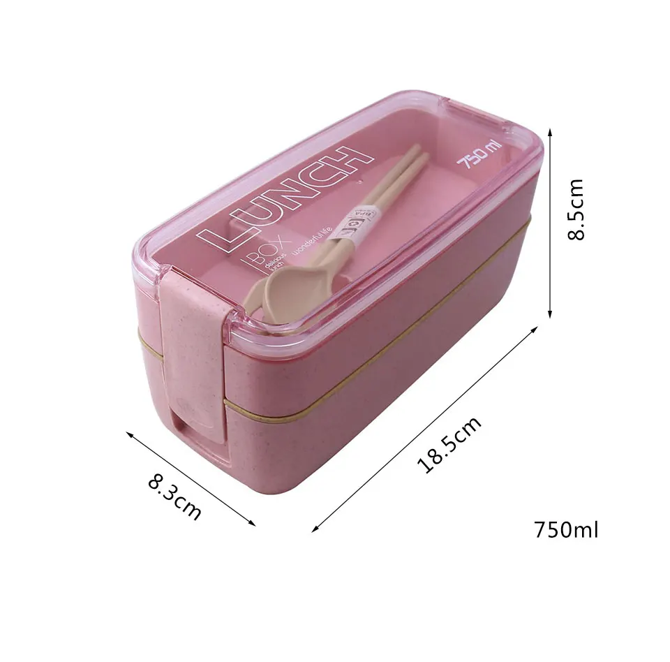 900 мл 3 слоя Bento Box экологичный Ланч-бокс контейнер для еды материал пшеничной соломы микрофибра столовая посуда Ланчбокс Новинка