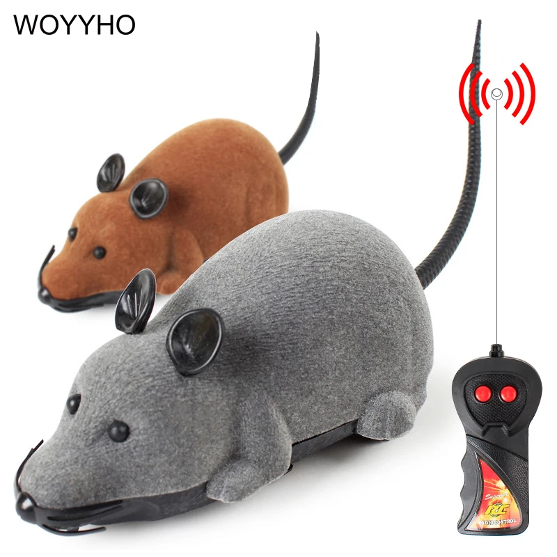 Электронная мышь 3 вида цветов RC игрушки для кошек беспроводной пульт