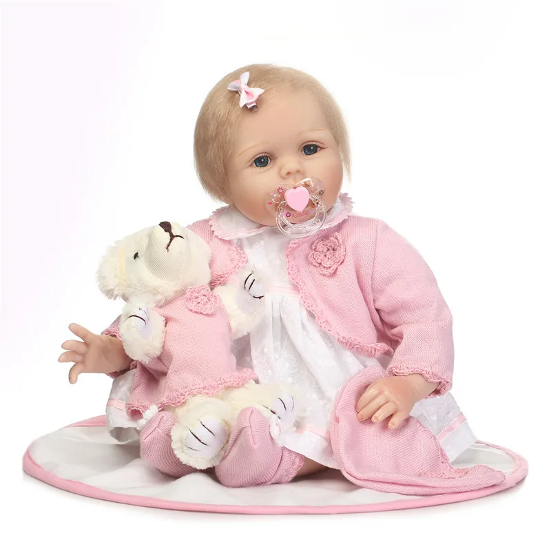 

Кукла Reborn, 22 дюйма, мягкая, силиконовая, Реалистичная, 55 см