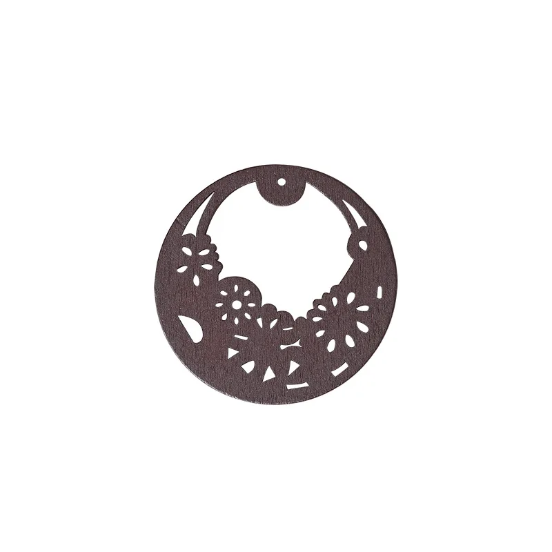 

20pcs laser cut brown wood earring diy jewelry decoration