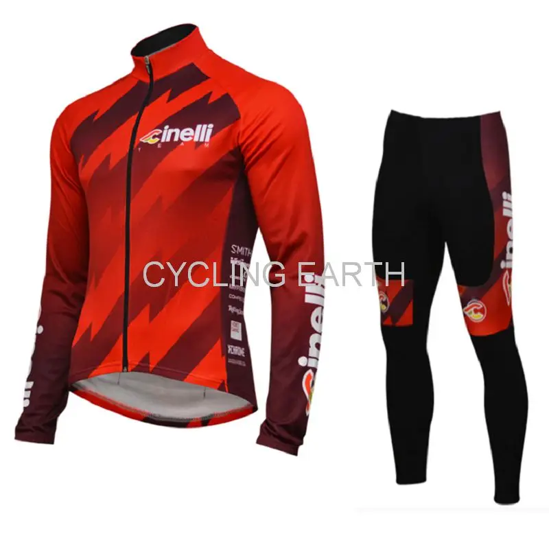 long set Cinelli, спортивный костюм с длинным рукавом для велоспорта, Летний Дышащий комбинезон, ropa ciclismo, велосипедная одежда, MTB велосипед, Мужская одежда, набор - Цвет: long set